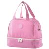 Hőszigetelő reggelizőtáska állítható pánttal, rózsaszín 27cm