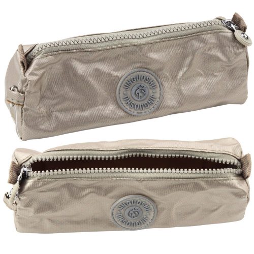 Iskolai tolltartó rendszerező egyrekeszes ezüst 21,5 cm