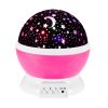 360°-ban forgatható Star projektor LED éjszakai fény rózsaszín