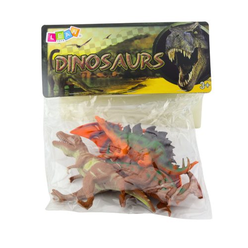 Dinoszaurusz figurák készlete T-Rex Pteranodon Stegosaurus Parasaurolophus 4db