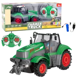 Távirányítós RC mezőgazdasági traktor zöld 1:24
