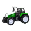 Zöld mezőgazdasági traktor pótkocsival és takarmánykeverővel 50 cm