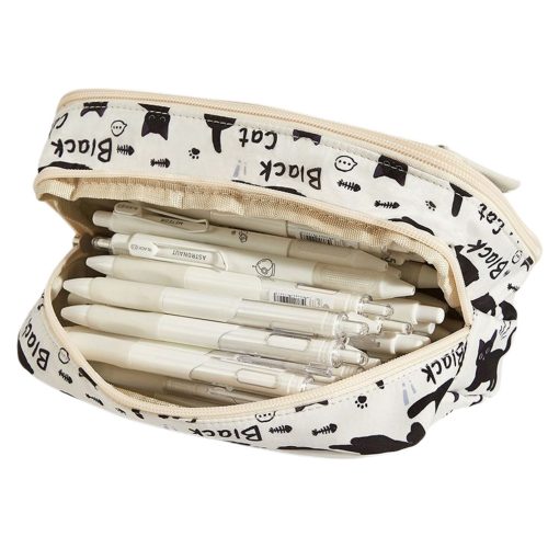 Tolltartó Iskolakészlet Fekete macskák fehér 21cm