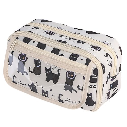 Tolltartó Iskolakészlet Fekete macskák fehér 21cm