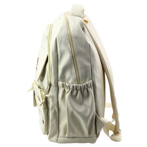 Városi iskolai hátizsák Capybara kulcstartó kitűzők bézs krém 25L 42cm