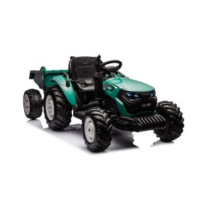   HC-306 akkumulátorral működő traktor pótkocsival Sötétzöld 24V