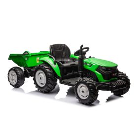 HC-306 Akkumulátoros traktor pótkocsival Világoszöld 24V