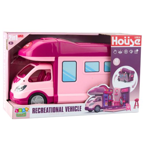 Összecsukható baba kemping ruhásszekrény kiegészítők rózsaszín 42 db.