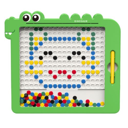 Mágneses tábla puzzle mozaik dinoszaurusz zöld kártyák 20 minta