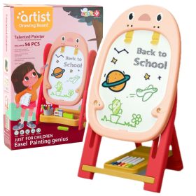   Kétoldalas mágneses asztali pingvin játékkészlet kiegészítők 56db Pink