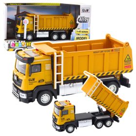 Építőipari jármű sárga billenő teherautó