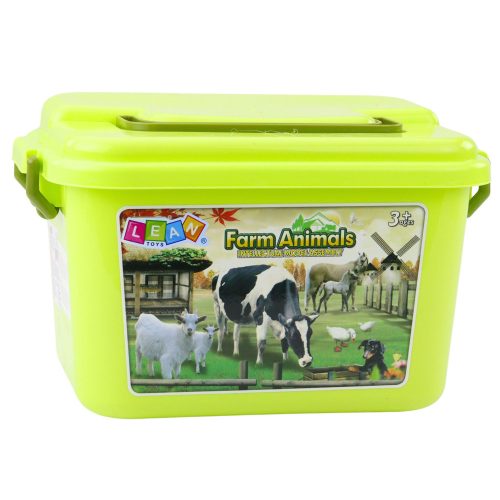 Figurakészlet Állatok Farm Növények Fák Láda 57 db