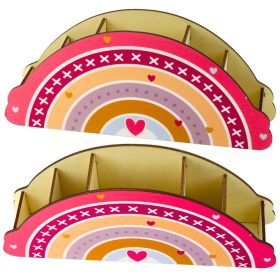 Fa asztali rendszerező gyerekeknek Rainbow Pink