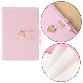 Napló Jegyzetfüzet Szív alakú lakatkulcs Rózsaszín