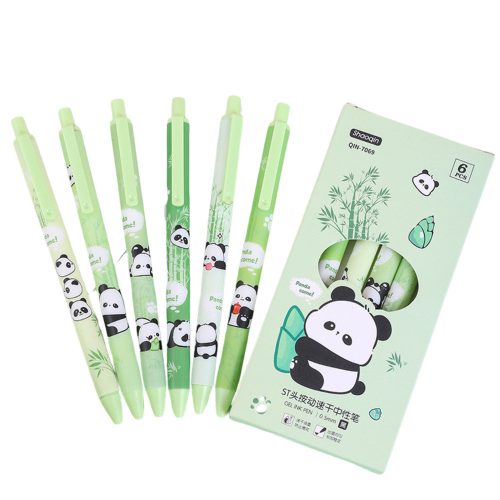 Panda bambusz toll készlet zöld fekete tinta 0,5mm 6db