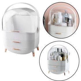   Kozmetikai Szervező nyitófedél átlátszó két fiók fehér