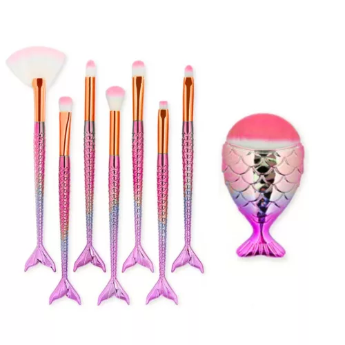 Mermaid Tail sminkecset készlet lila-rózsaszín 8db.
