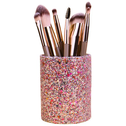 Tartálypohár ecsetekhez és tartozékokhoz Csillogó rózsaszín