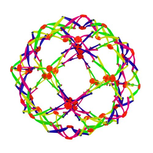 Teleszkópos labda, kihúzható, Magic Blue Pink Green Mix, 18/32cm