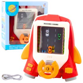   Vezetési szimulátor gyerekeknek Rakéta kormánykerék piros hangokkal