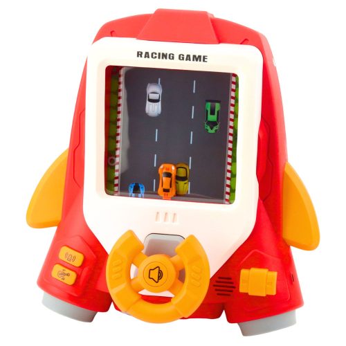 Vezetési szimulátor gyerekeknek Rakéta kormánykerék piros hangokkal