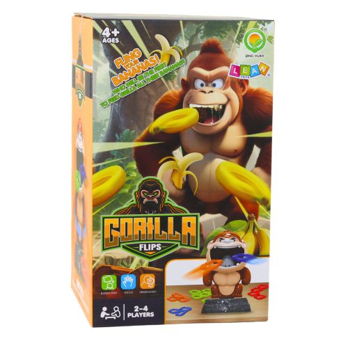 Ügyességi játék Dobd a célba Gorilla forgó hangkarikákat