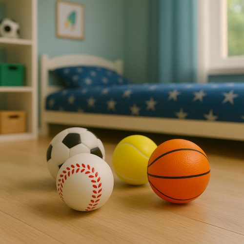 Habszivacs sportlabdák készlet pattogásra és dobásra 6 cm 4 db.