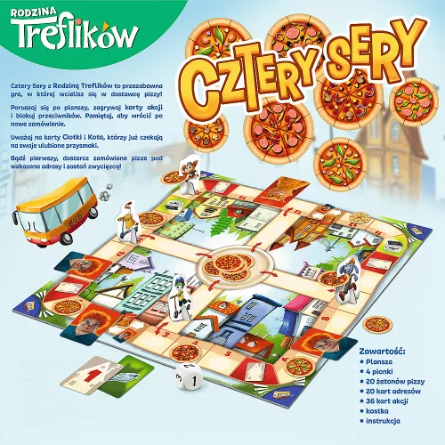 Társasjáték - Négy Sajt – Treflik Család – Trefl 02282