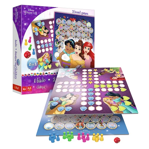 Játék 2in1 Kínai férfi / Kígyók és létrák - Hercegnő Disney Hercegnők Trefl 02418