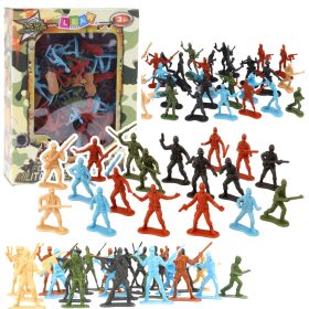 Katonai katonák hadseregfigurák nagy készlete