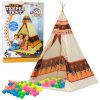 Sátor Teepee Indian Tipi Játszóház + 60 labda