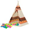 Sátor Teepee Indian Tipi Játszóház + 60 labda