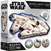 Fából készült puzzle Star Wars 160 db Millennium Falcon Trefl 20189