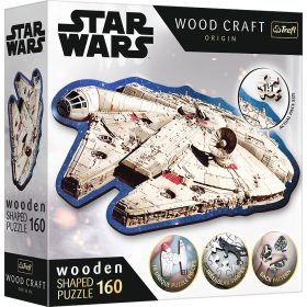  Fából készült puzzle Star Wars 160 db Millennium Falcon Trefl 20189