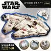 Fából készült puzzle Star Wars 160 db Millennium Falcon Trefl 20189