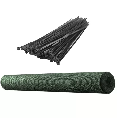 Ernyőháló kerítéshez, maszkoló kerítés, zöld 1,5M 10M 140g/m²