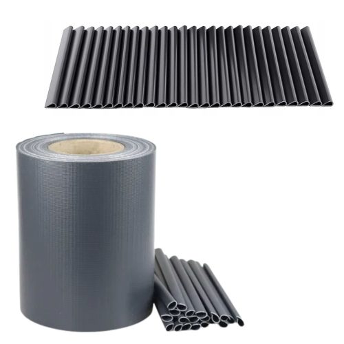 UV-védő kerítésszalag 20 kapcsos szürke 450 g/m² 19x35m
