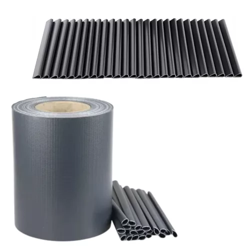 UV-védő kerítésszalag 20 kapcsos szürke 450 g/m² 19x35m