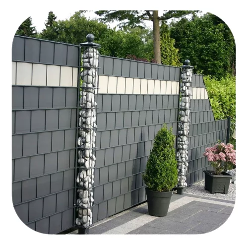UV-védő kerítésszalag 20 kapcsos szürke 450 g/m² 19x35m