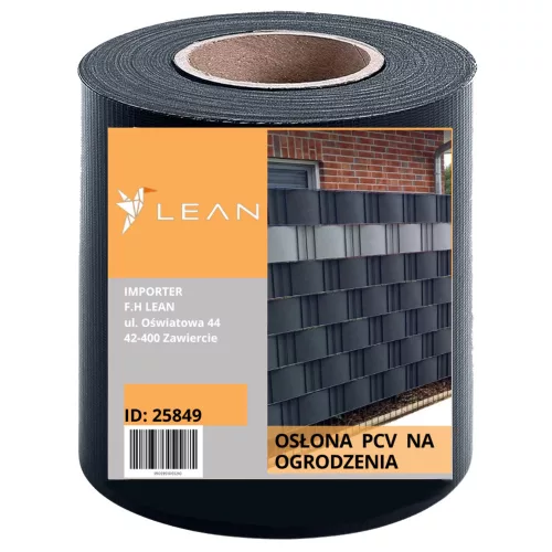 UV-védő kerítésszalag 20 kapcsos szürke 450 g/m² 19x35m