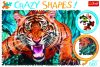 Puzzle Crazy Shapes 600 db. Szemtől szembe egy tigris Trefl 11110