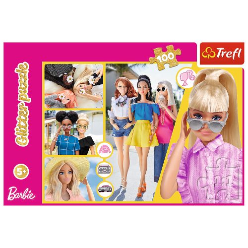 Rejtvény - "100 csillogás" - Glitter Barbie Trefl 14830