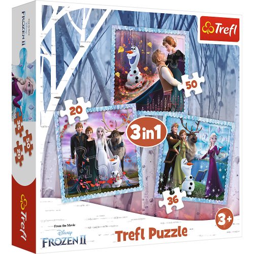 Rejtvény 3 az 1-ben Frozen Magical Tale Trefl 34853