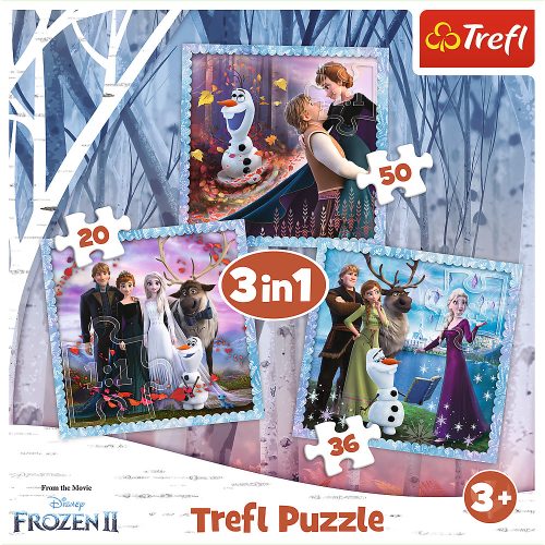 Rejtvény 3 az 1-ben Frozen Magical Tale Trefl 34853
