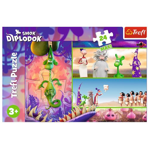 Rejtvény - 24 Maxi - Kíváncsi Diplodocus Dragon - Human Film Diplodocus Dragon 14376