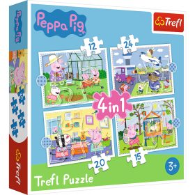   Rejtvény - "4 az 1-ben" - Ünnepi emlékek / Peppa Pig Trefl 34359
