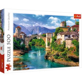   Puzzle 500 db. Régi híd Mostarban, Bosznia-Hercegovinában Trefl 37333