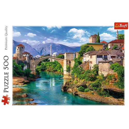 Puzzle 500 db. Régi híd Mostarban, Bosznia-Hercegovinában Trefl 37333