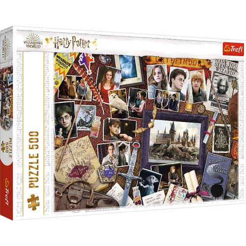 Harry Potter Puzzle 500 db. Ajándéktárgyak a Roxfort Trefl 37400-ból