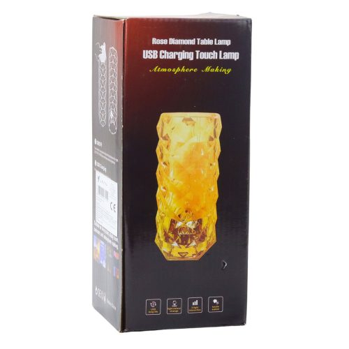 Crystal LED éjszakai lámpa 16 színű, érintőképernyős távirányító